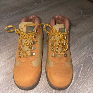 Kids Timberland Tan and Brown Outdoor Boots